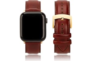 CORROPELLE Leder Uhrenarmbänder Kompatibel mit Apple Watch Armband 49mm 46mm 45mm 44mm 42mm 41mm 40mm 38mm, Eleganten Echte Leder Ersatz Uhrenarmband für iWatch 10 9 8 7 6 5 4 3 2 1 Ultra2 1 SE2 1