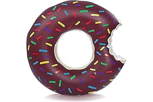 AQUADELOS Donut Piscina O Flotador Donut. Diseño Hinchable Y Resistente Ofrece Diversión para Adultos En La Playa O La Piscina Disfruta del Verano con Este Flotador Donut Grande.