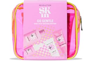 REVOLUTION SKINCARE LONDON Revolution Skin, Go Gentle 4 Step Starter Kit, Skincare Set Includes Cleanser, Toner, Serum & Moisturiser, Vegan & Cruelty-Free, 4 Products Included