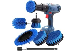 YIHATA Brosse Nettoyage Perceuse 6PCS, Brosse pour Perceuse Voiture, Brosse pour Perceuse Brosse Nettoyage, pour Jantes Carrelage Tapis Baignoire Cuisine Toilettes Sol Bleu