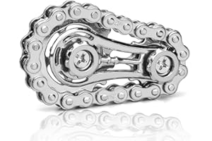 DILABNDA Fidget Spinner dla dzieci i dorosłych, fajny łańcuch rowerowy, zabawka fidget zabawka, transformowalny metalowy spin