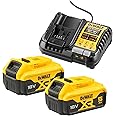 Dewalt - Pack of 2 XR 18V 5Ah Li-Ion Batteries + Charger - DCB1104P2-QW