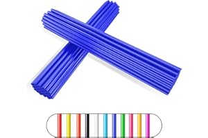 ‎PSLER Speichencover Blau Speichenröhre Motorrad, PSLER® 72 Stück Speichenhäute Rad Felgenabdeckungen Verkleidung Schutzrohr Dekoration Motorrad Motocross Pit Dirt Bike
