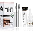 Eyebrow Tint Kit，2-In-1 Eye Brow Tint Kits，Lash Tint Kit，Lasting for 6 Weeks Diy Hair Dying for Salon（7ml Black）