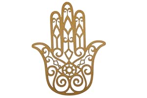 VEJO Decoración Pared/Cuadro Mano de Fatima/Cuadro Tallado Madera Decorativo Madera Regalos