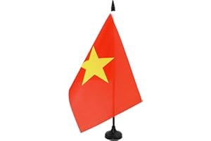AZ FLAG Bandera de Mesa de Vietnam 21x14 cm - Banderita de Despacho Vietnamita 14 x 21 cm