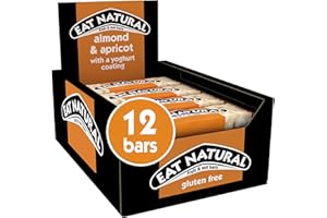 Eat Natural Almond & Apricot with a Yoghurt Coating Fruit & Nut Bars 12 x 40g