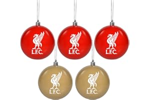 Forever Collectibles UK FOCO LIVERPOOL FC 5 PACK CREST BAUBLE WH