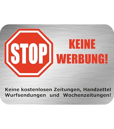 2 Stück "STOPP – Bitte Keine Werbung" Aufkleber – 11x2.4 Cm, Wetterfest, Gelb, Leicht Ablösbar Für Briefkasten & Tür