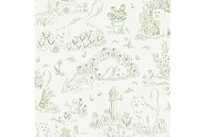 Yomshi självhäftande film möbler gröna katter brevlådor och botaniska möbelfolie 44 x 300 cm boho härlig tapet för lådor vägg