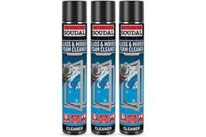 BUILDWARE 3x Soudal Glass & Mirror Aerosol Foam Cleaner 750ml