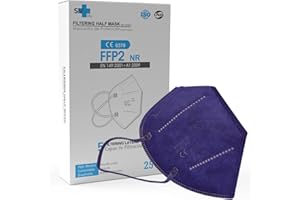 SV life 25 uds. Mascarilla FFP2 Homologada CE | 5 capas, Alta Filtración, protección Certificada | tamaño Adulto, envase Individual, Desechable - no Reutilizable, sin Válvula, color Azul marino