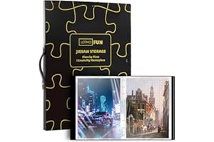 LOTMOFUN Classeur de Rangement pour Puzzles de 1000 pièces, Organiseur Portable de Grande Capacité avec 25 Pochettes, Portable et Résistant à la Poussière Accessoires de Puzzle