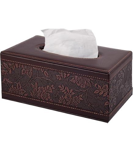 thumbnail image 2 of Elegant Rose Pattern Pvc Leather Tissue Box Cover 2 of 10