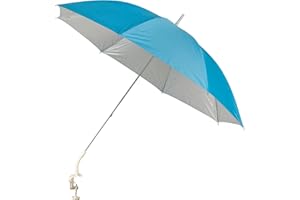 PROBEACH Garden Patio Balcony Beach Deck Chair Clip On Screw Clamp Umbrella Parasol UV Protection Sun Shade Rain Brolly (Blue 147400)