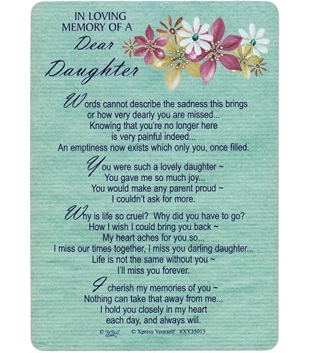 Daughter Christmas Graveside Memorial Card - Optional Stake 8 thumbnail image