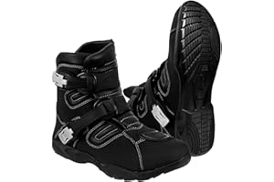 Inflori Motorbike Genuine Leather Short Ankle Boots Motorcycle Waterproof Off Road Touring Shoes for Men CE Approved