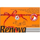 Renova Red Label Pocket Tissues Orange Effervescent Scent - 6 Packs | Red Label, 6 Packs of 9 Handkerchiefs, 3 Ply, 21 x 21 c