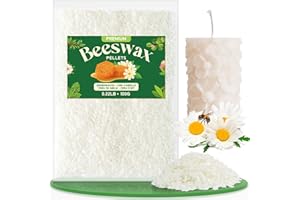 NORVENCE Bienenwachs Bio für Kosmetik, Weiße Bienenwachs Pastillen 100g, Kerzenwachs für die Kerzenherstellung, Reines und natürliches Bienenwachs für Hautpflege, Lippenbalsam, Polieren und Lotion