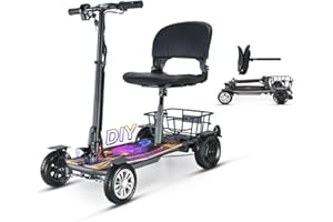 ‎TRIPAIDE 25KM Faltbarer mobilitätsroller 4 Räder Gewicht 21KG unterstutzen 136KG, Leicht Klappbar Elektromobil für senioren, Elektroroller mit sitz für Erwachsene