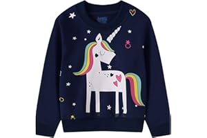 Junellz Rainbow Girls Jumpers 2-8 Years - Pink Sweatshirts & Tops for Toddlers