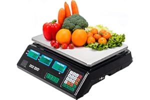 ADIBY Digital Commercial Price Scale Computing Scale Shop Weighing Scales Vegetable Scales with LCD Display for Food Meat Fruit Produce