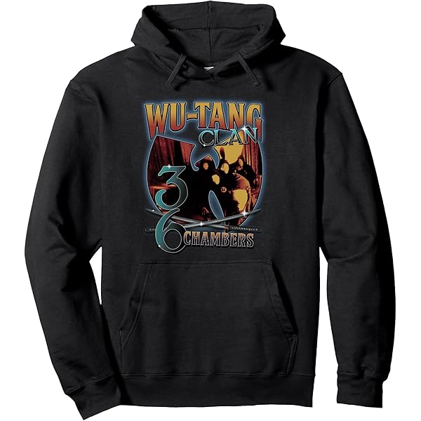 Wu-Tang Clan Sliding Logo Men Hooded Sweater Black L : Amazon.co