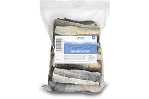 UPRAW Fish Skin Flatties 1kg - Healthy Natural Dog Treats - Naturally Air Dried - Grain Free - Hypoallergenic - Low In Fat