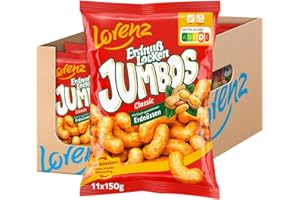 ‎LORENZ SNACK WORLD LORENZ | ErdnußLocken Jumbos | 11 x 150 g | vegan