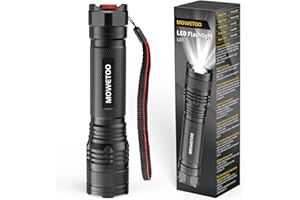 kizplays Taschenlampe LED, Extrem Hell Taschenlampe Zoombare Klein Torch mit 5 Modi, Taschenlampe Batteriebetrieben Wasserdic