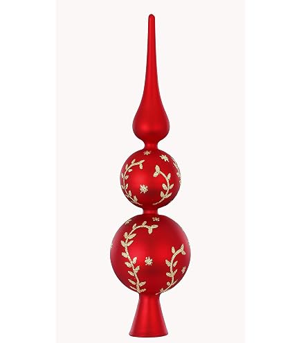 Puntale per albero di natale in vetro H 31 cm, 8 cm
