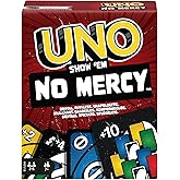 بطاقات Mattel Games UNO No Mercy مباشرة للأطفال والكبار والتجمعات العائلية والأمسيات والحفلات والسفر