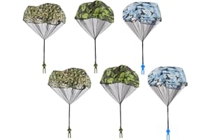 REBUCINA 6 PCS Parachute Toys for Kids, Parachute Toy Soldiers, Hand Throwing Army Men Toys, Parachute Children's Toy, Suitable for Outdoor Games, Children's and Adults' Creative Handmade Toys