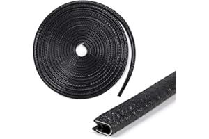 Sumnacon 32Ft (10M) en U Bordure en caoutchouc Garniture Joint de porte de voiture Garde Protecteur Bordure Bande Décapage Temps pour voiture Bordures En Métal Bateau, Plage De Grip 1.0mm à 2.5mm