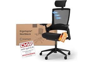 ‎ERGOTOPIA Ergotopia NextBack | Ergonomischer Bürostuhl 150kg belastbar gegen Rückenschmerzen | Schreibtischstuhl ergonomisch | Bürostuhl ergonomisch Testsieger, Office Chair - 5 Jahre Garantie