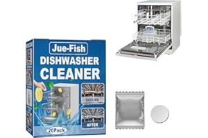 KUIRUNRX Tablettes pour lave-vaisselle, comprimé de nettoyage du lave - vaisselle pour éliminer les dépôts d'échelle, Dishwasher Cleaner for Kitchen Tableware Care (1 Box)