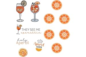 GENERIC Patch Sommer Cocktail mit Orange zum Aufbügeln, Patch zum Aufbügeln - Sommer Cocktail, Aufnäher Applikation Bügelbild, für Kleidung, Jeans, Hosen, Nähen, Hüte, Bastelzubehör (Orange - Gelb)