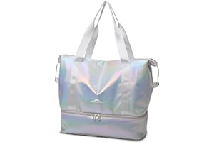 ZIOSINM Borsone Palestra Grande, Borsone da Viaggio Donna Impermeabile Elegante, Borsa Palestra Borsone Piscina con Scomparto Umido & Scomparto per Scarpe