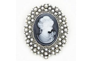 LFDHCN Hochzeitsfeier Königin Dame Vintage viktorianischen Design Cameo Bronze Brosche Pin