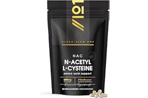 N-Acetyl L-Cysteine 600mg with BioPerine® – 90 Vegan Capsules – Vegan Fermented Amino Acid – Resealable and Recyclable Pouch by Alpha01
