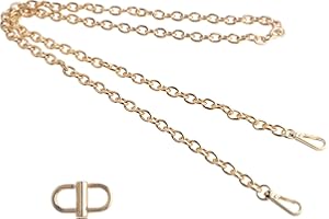 BEAULEGAN Chain Strap Replacement for Handbag Shoulder Crossbody Bag, 130 cm Long, with an Adjustable Clasp (Gold)