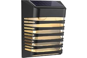 OBERSTER Lampes Solaires Extérieures, Lumiere Solaire Exterieur, IP65 Imperméables Décorations pour Escaliers Extérieurs Lumière Chaude avec 2 modes pour Jardin [1 Pièces]