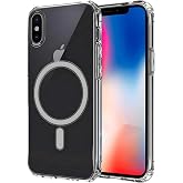 Ehr. iPhone X/XS Uyumlu Kamera Korumalı Magsafe Wireless Şarj &Ouml;zellikli Şeffaf Kılıf (Şeffaf, iPhone X/XS)