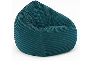 PATCH HOME Cordino Drop sittsäck av brett cord – golvmatta med EPS-fyllning – bekväm loungefåtölj för vuxna och barn – 3 stor