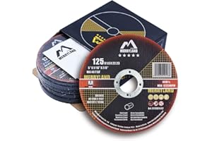 Merryland Disque à Tronçonner 125 Métal INOX Acier Fer, 125 X 1,6 mm Disque de Coupe 25 Pièces, Disque Découper pour Meuleuse d'Angle, Expert-line E12081642