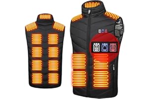 NAVRUF Gilet riscaldato Giacca riscaldante con 3 Gilet termico invernale ricaricabile USB elettrico a temperatura regolabile Caldo per esterni