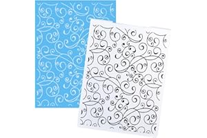 CRASPIRE Vintage Flower Background Embossing Folder Lace Floral Leaf Plastic Template Stencils for Card Making Tool DIY Handmade Scrapbooking Paper Craft Album Stamps