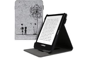 kwmobile Etui kompatybilne z Pocketbook Touch Lux 4/5/Touch HD 3/Color (2020)/ Vivlio Lux 5 Etui - Tablet eReader ze sztucznej skóry z paskiem - Czarno-Jasnoszary