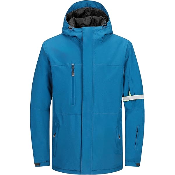 33,000ft Skibroek voor heren, 10000 mm, waterdichte snowboardbroek, winddicht, warm gevoerde softshellbroek, thermische winterbroek, skibroek voor mannen, grijs, S