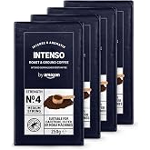 by Amazon Natural Caff&egrave; Intense Ground Coffee, Medium Roast, 1kg (4 Packs of 250g) - Rainforest Alliance Certified